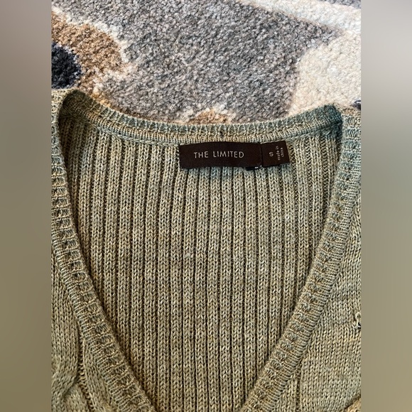 Vintage - The Limited - Green V-Neck Sweater with Buttons - Soft - Picture 2 of 5